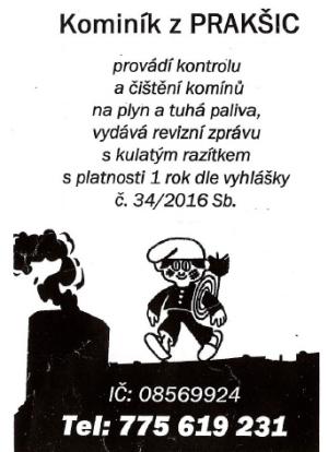 Upozornění na podvodné jednání kominíka P. Dětského